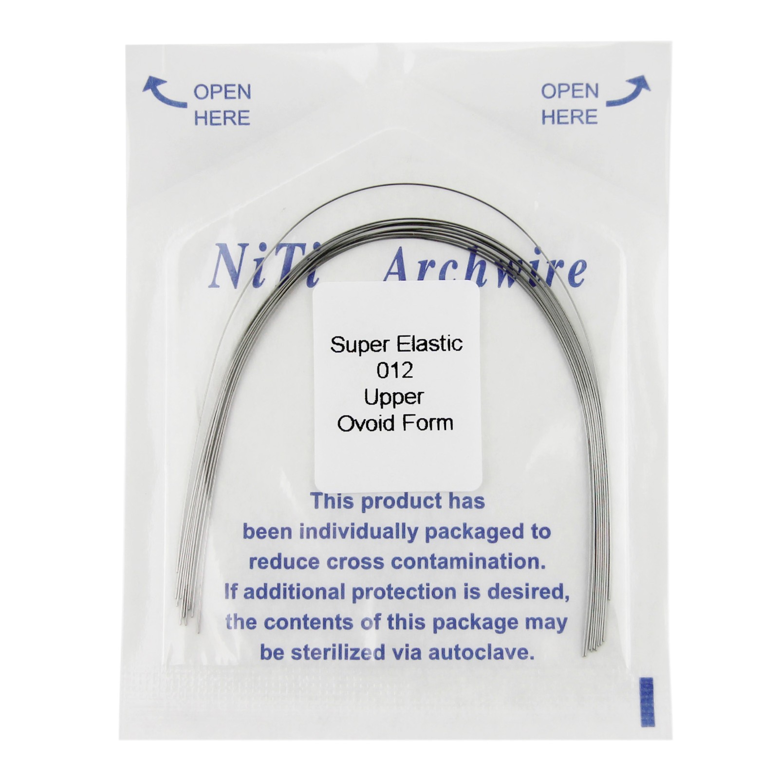 Orthodontic Arch Wire NiTi Stainless Steel Round Rectangular Natural Ovoid Form