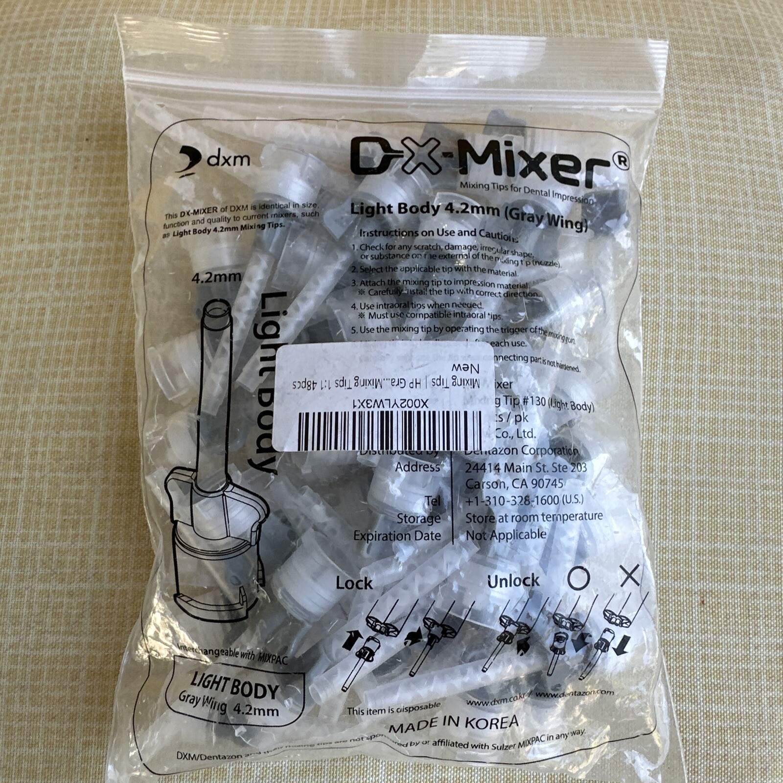 DX-Mixer HP Mixing Tips 4.2mm 48pcs/ PACK Dental Impression Light body 1:1 Ratio