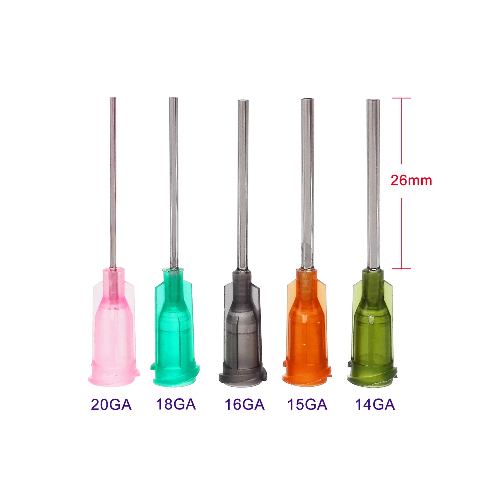1” Blunt Dispensing Needles Syringe Needle Tips For Glue Oil Ink 14-20 Gauge PD