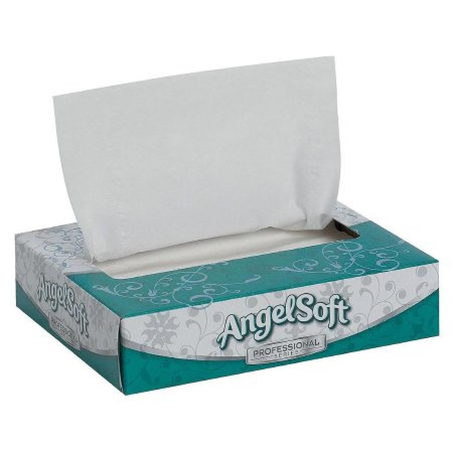 Angel Soft ps Facial Tissue, White, 5-3/5 X 7-1/5 In., 2 Ply, 3000 Count, 48550
