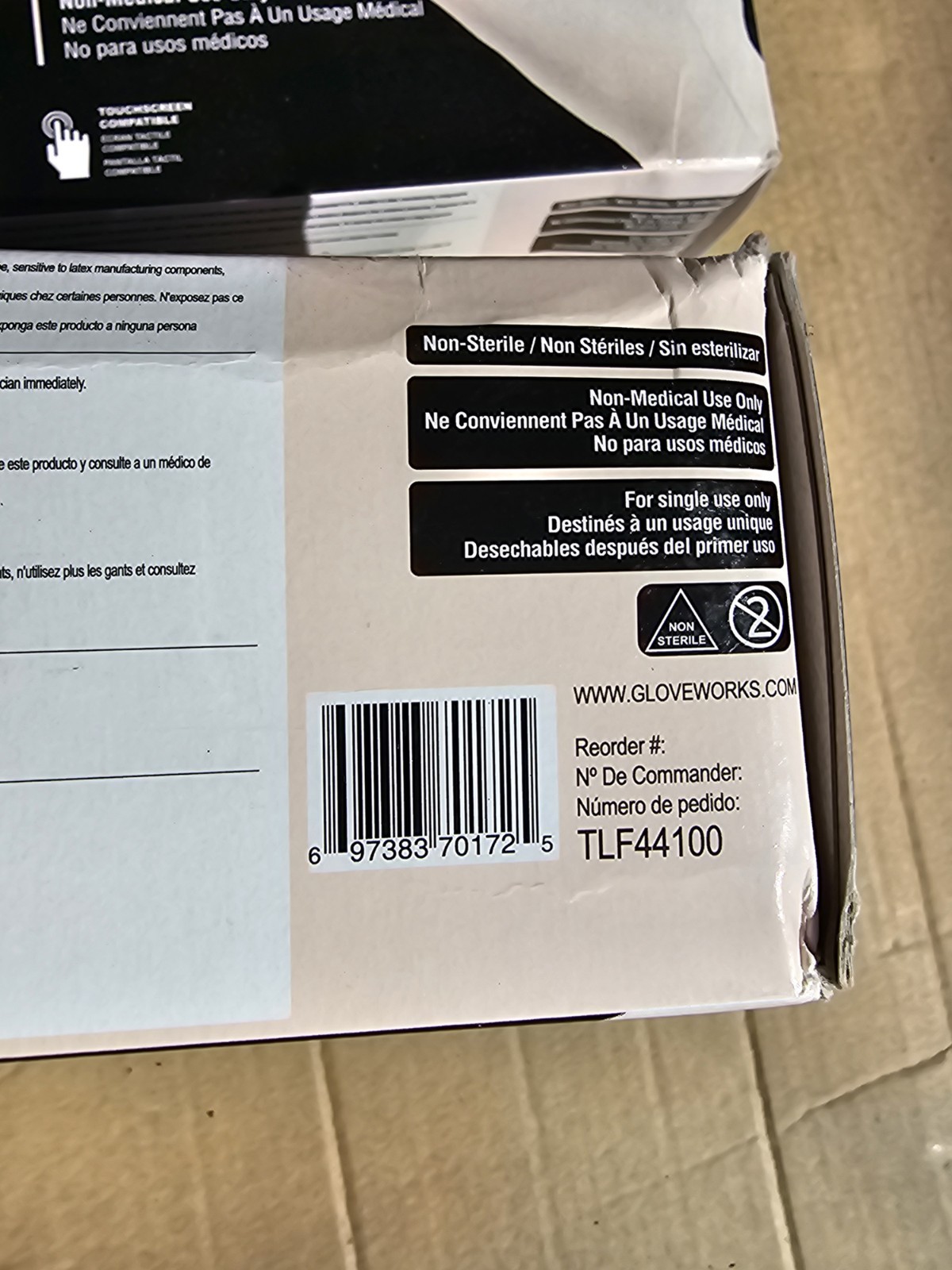 Gloveworks 200 Disposable Gloves Medium touchscreen compatible X 2 Boxes
