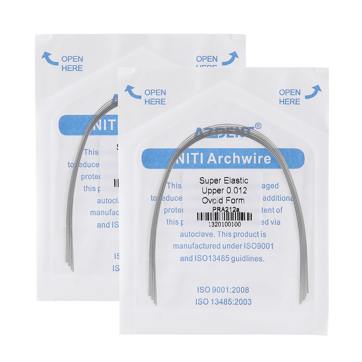 AZDENT Dental Ortho Brackets Braces Mini MBT Roth.022 Hook 345 /NITI Arch Wires