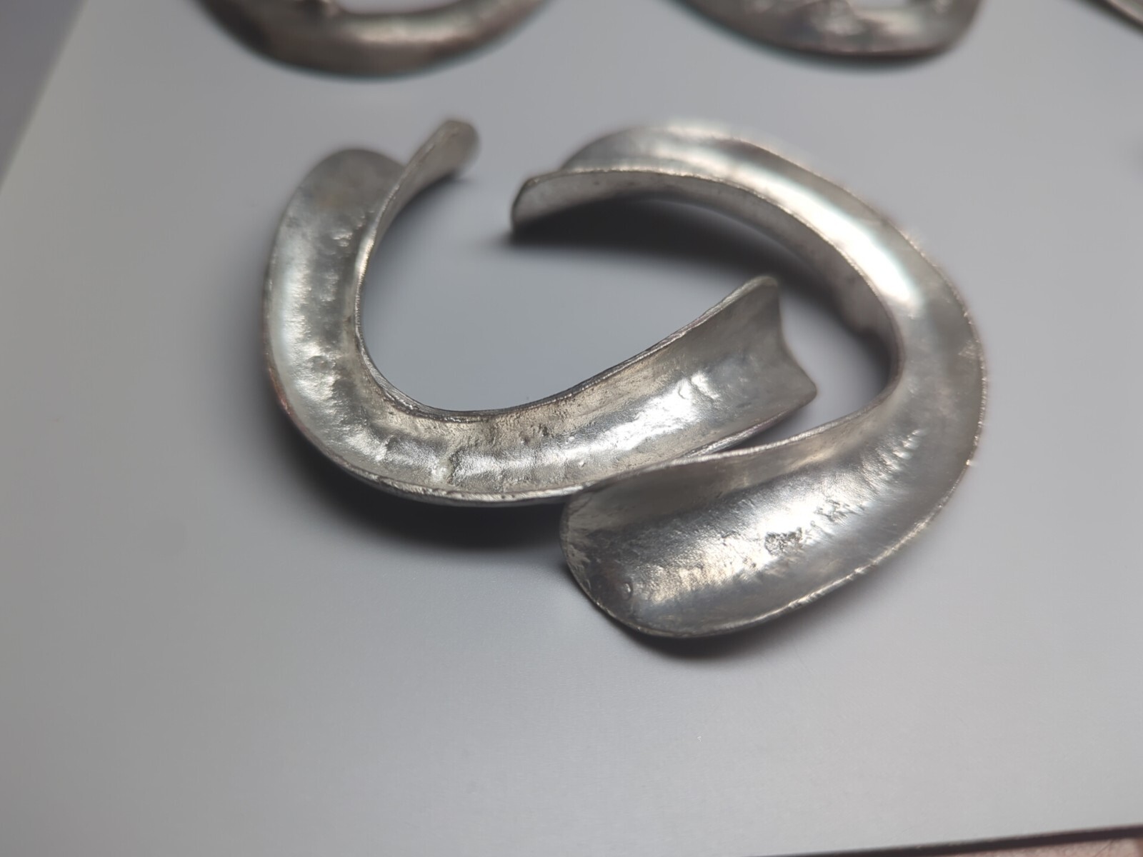 9 Vintage PAGE Dimensional Metal Dental impression trays. Molds U.S.A 47L53