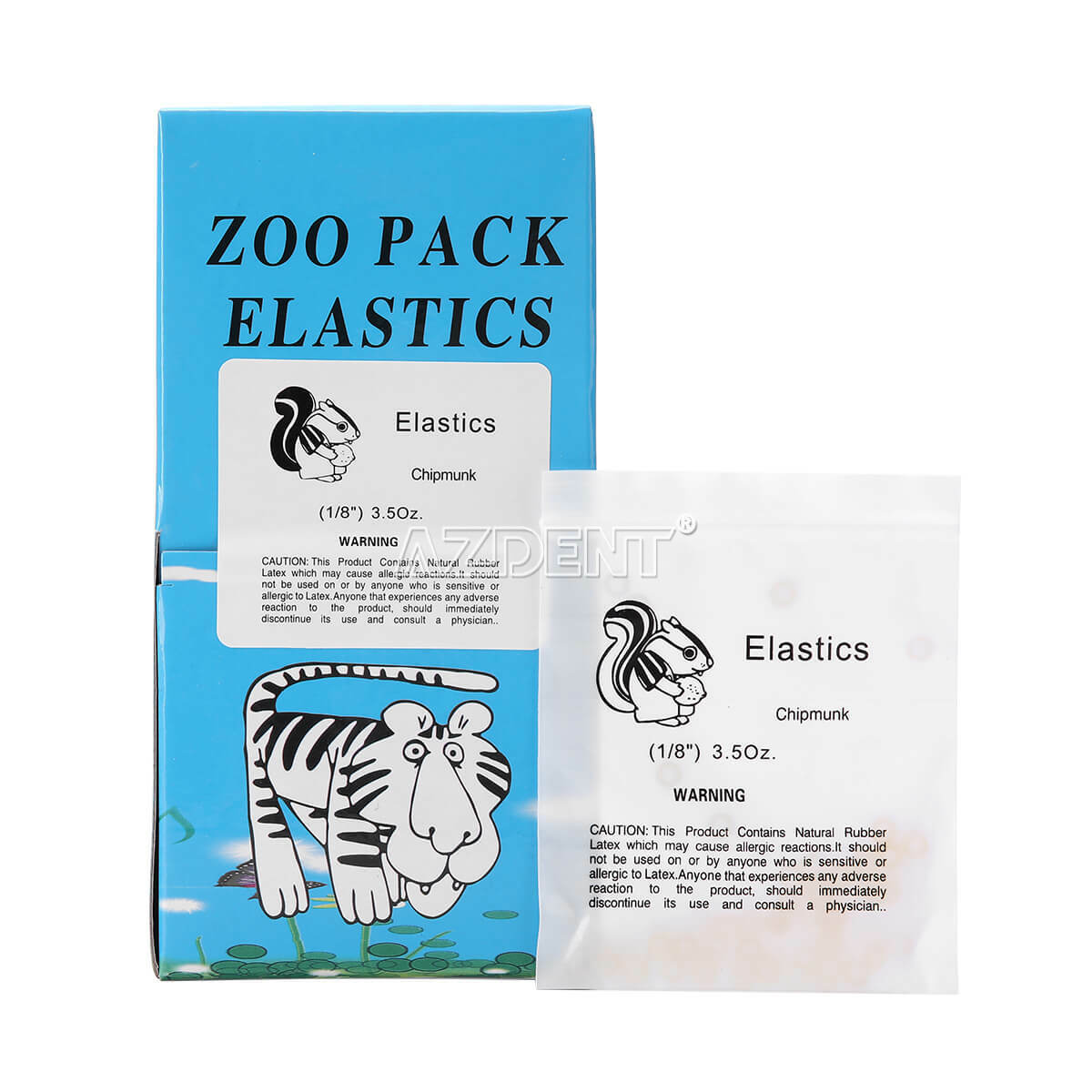 Dental Orthodontic Zoo Pack Elastics Latex Rubber Bands For Bracket 5000pcs/box