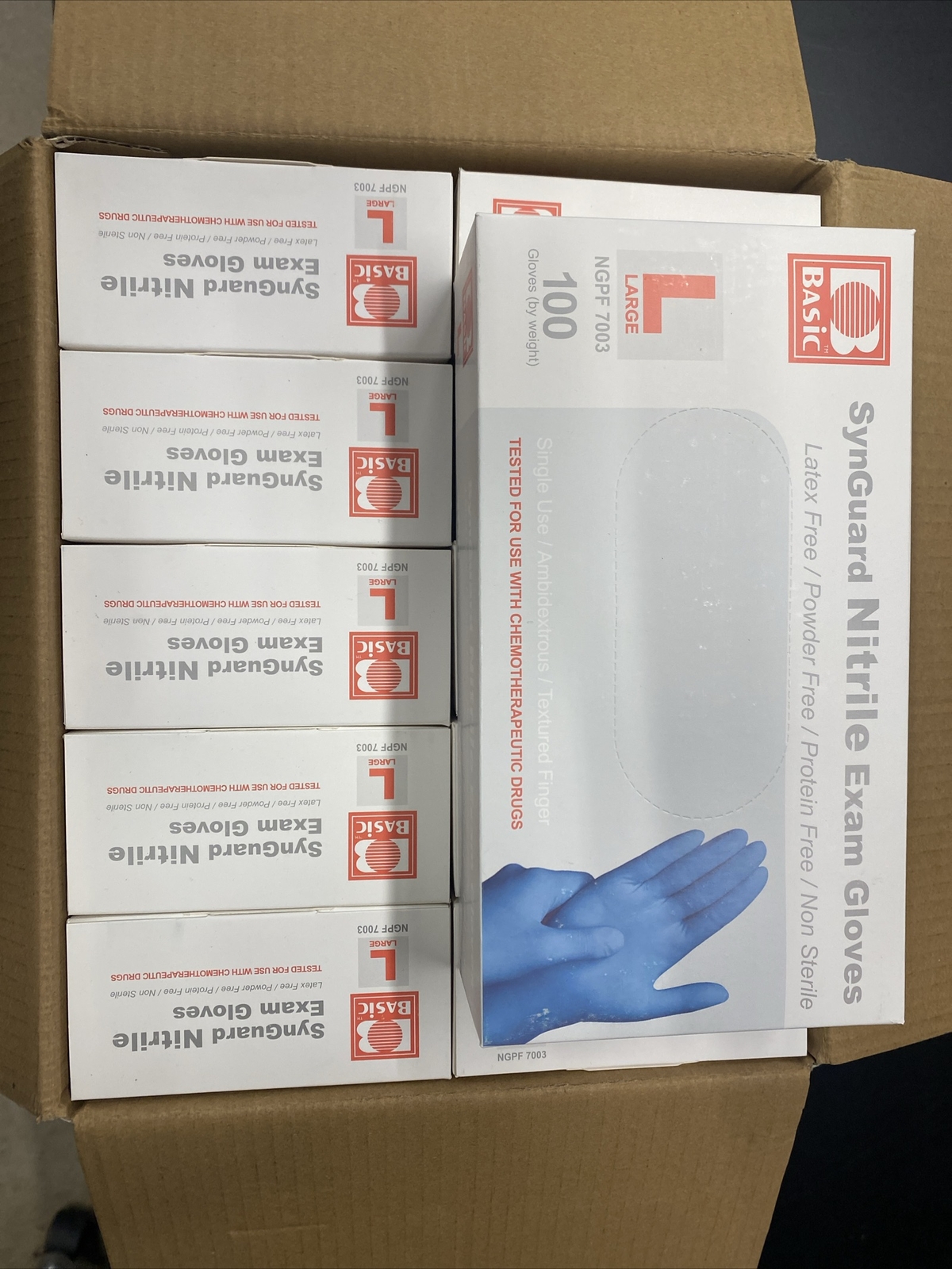 Box of 10 – Basic NGPF-7003 Latex-Free & Powder-Free Nitrile Gloves – DMGD BOX