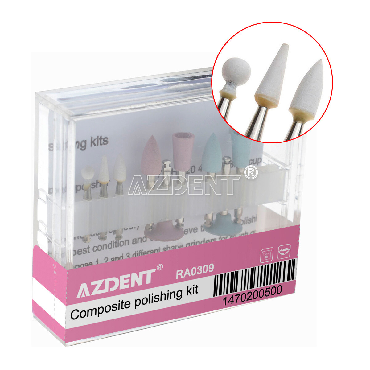Dental Bur Composite Polishing Kit RA HP For Low Speed Handpiece Contra Angle