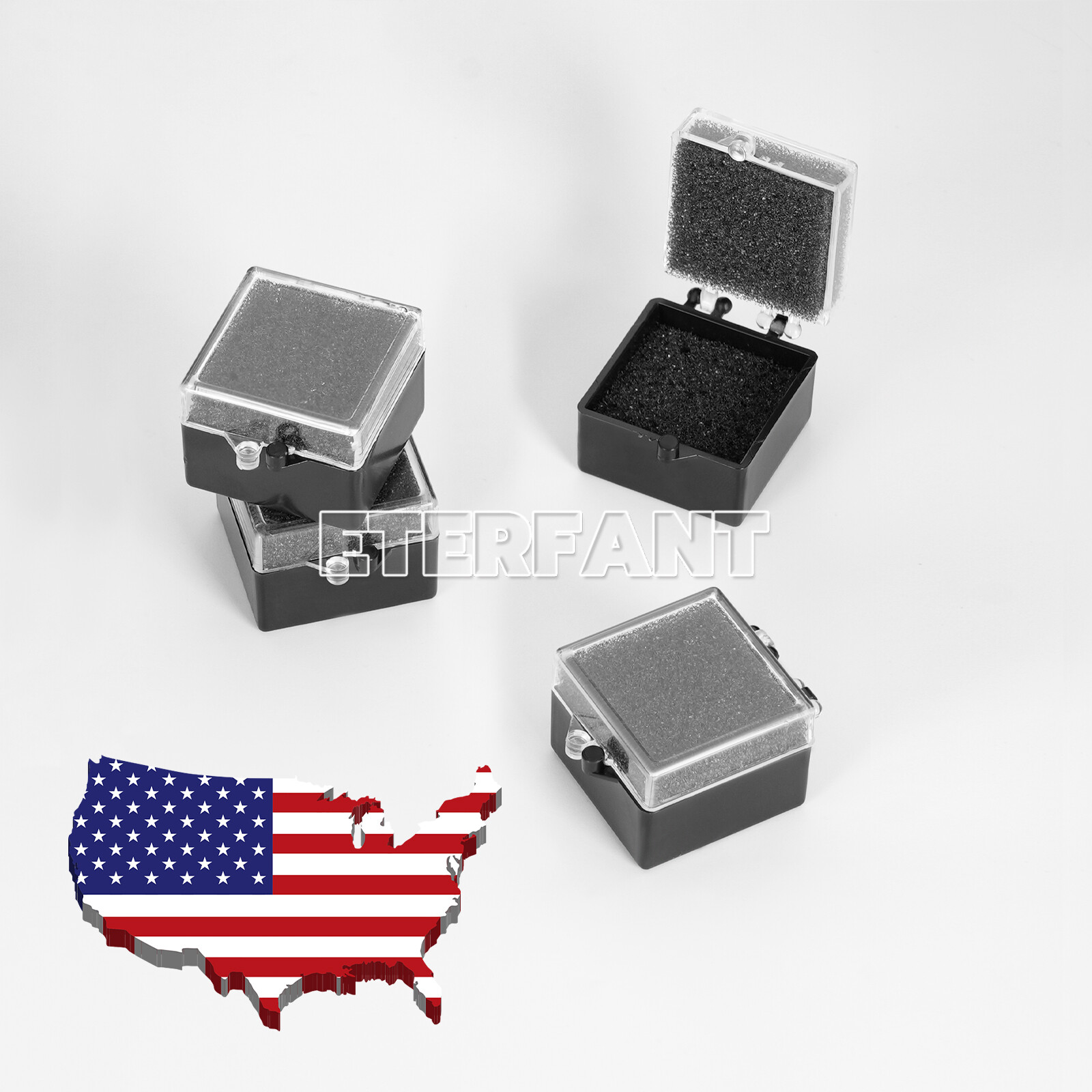 1000PCS Dental Lab Jewelry Coin Crown Boxes 1” Clear Top with Sponge Fillers US