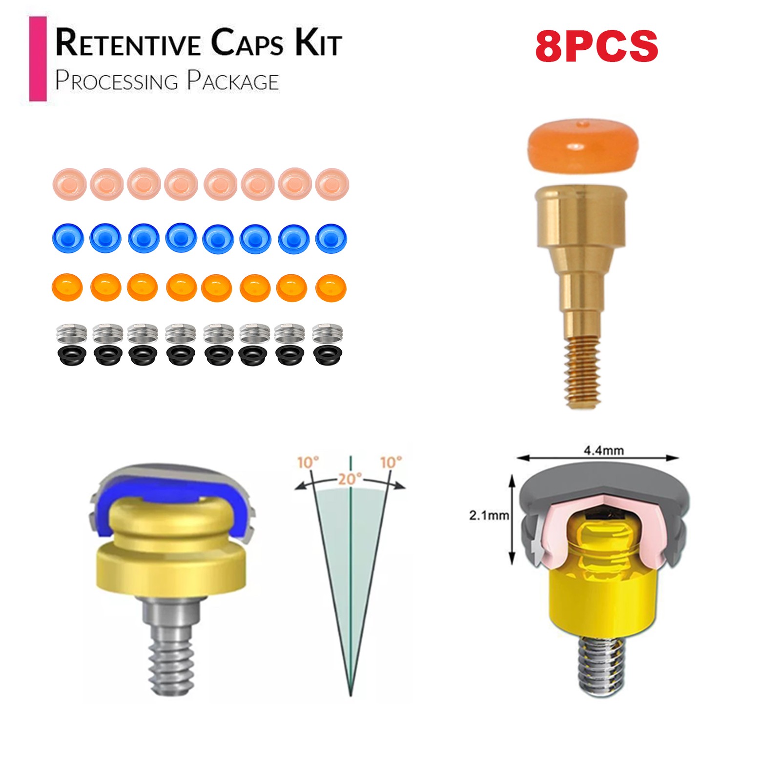 US Dental Locator Overdenture Abutment & Accessories Compatible Multiple Implant