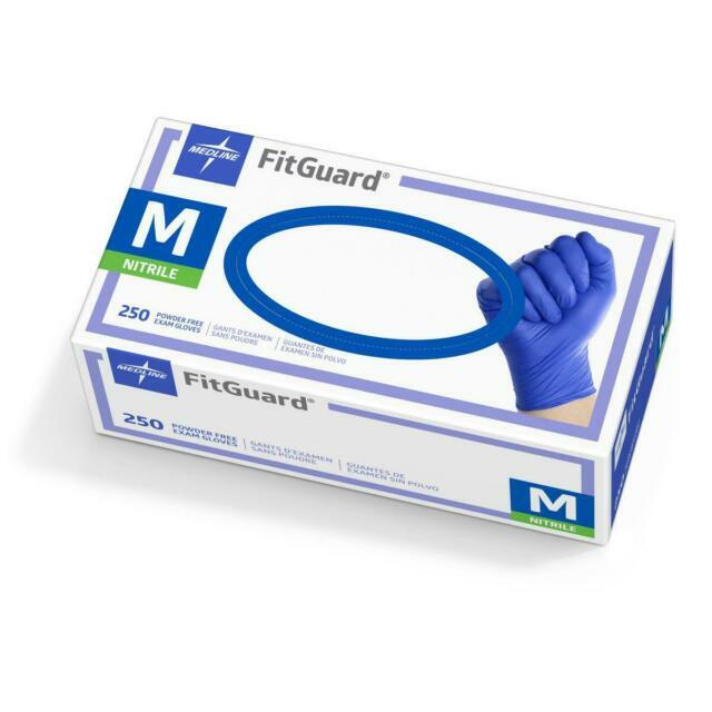 Medline FitGuard (FG2502) Nitrile Disposable Glaves, Medium – 250 Count