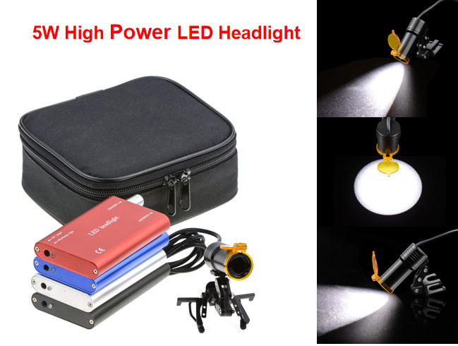 5W Dental Metal Clip High Power LED Headlight with Light Shield Shade DY-007 CE