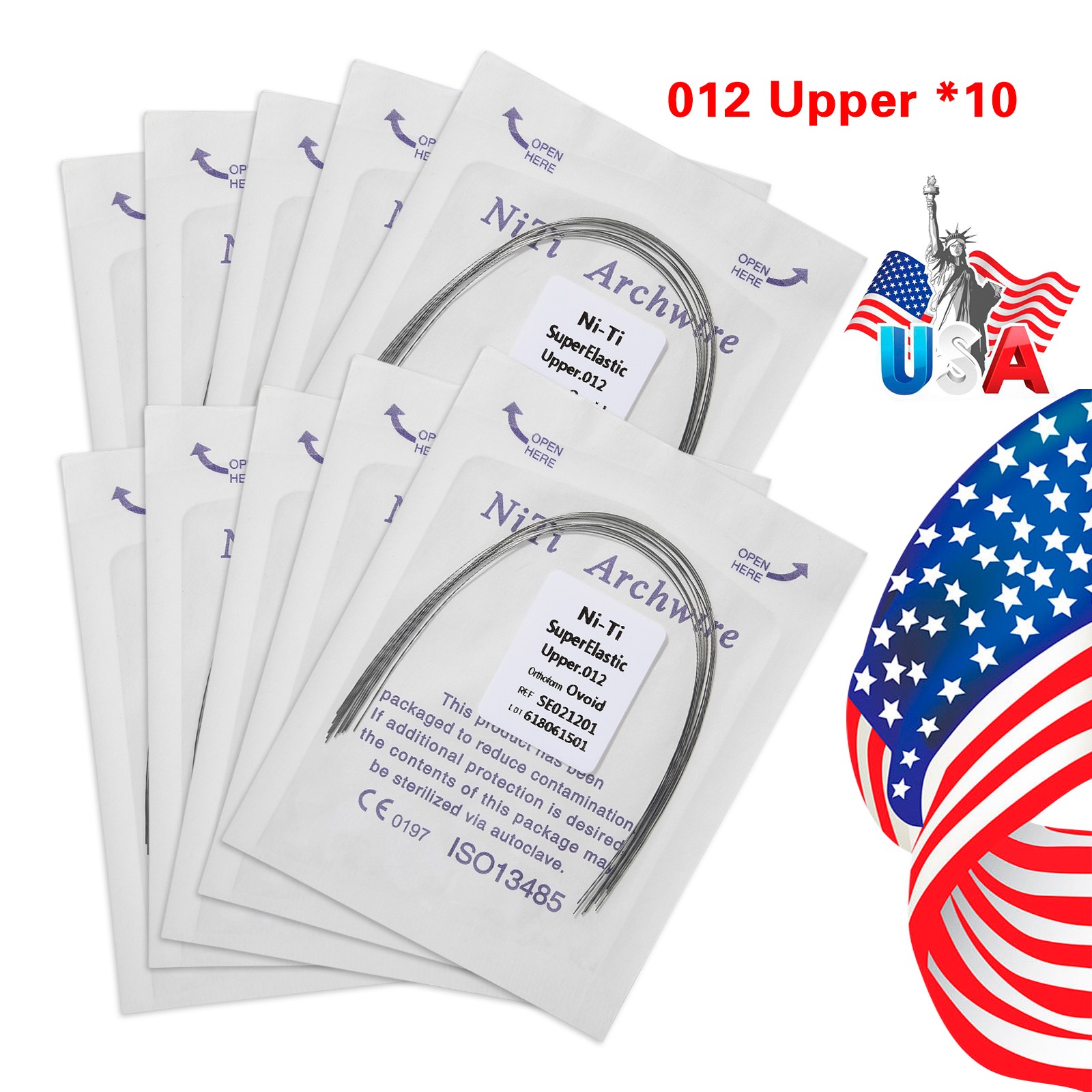 100PCS Dental Orthodontic Arch Wire Niti Round /Braces Bracket 022 Slot All st