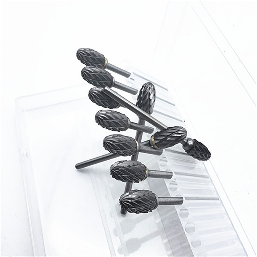 10Pcs Dental Lab Polishing Bur Drills Tungsten Steel Carbide Burs Burrs 2.35MM E