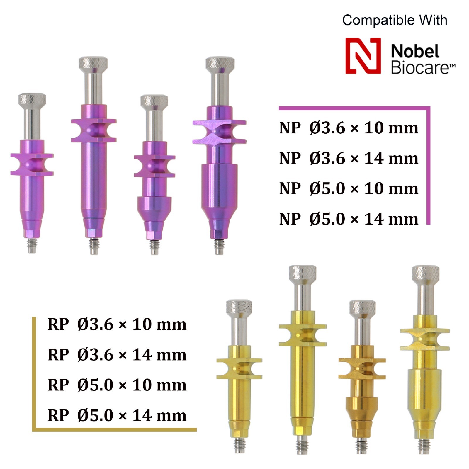 US Open/Closed Tray Impression Transfer Coping Conical Connection For Nobel