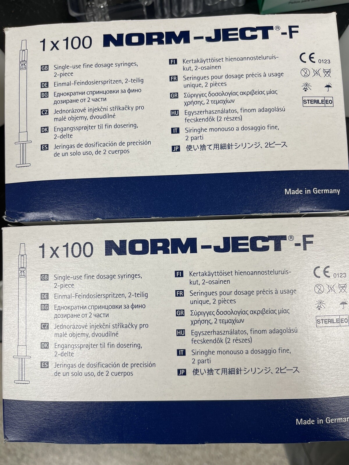 1 mL Norm-Ject Syringe, new, 100 per box, 2 Boxes In 1 Pack