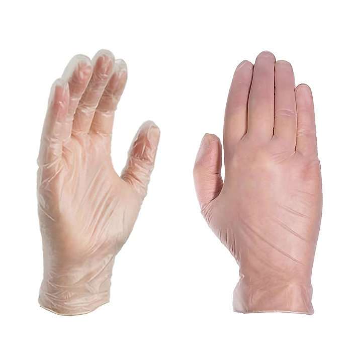 Ammex Professional VPF Powder-Free Vinyl Exam Gloves, Small – Latex-Free, Clear