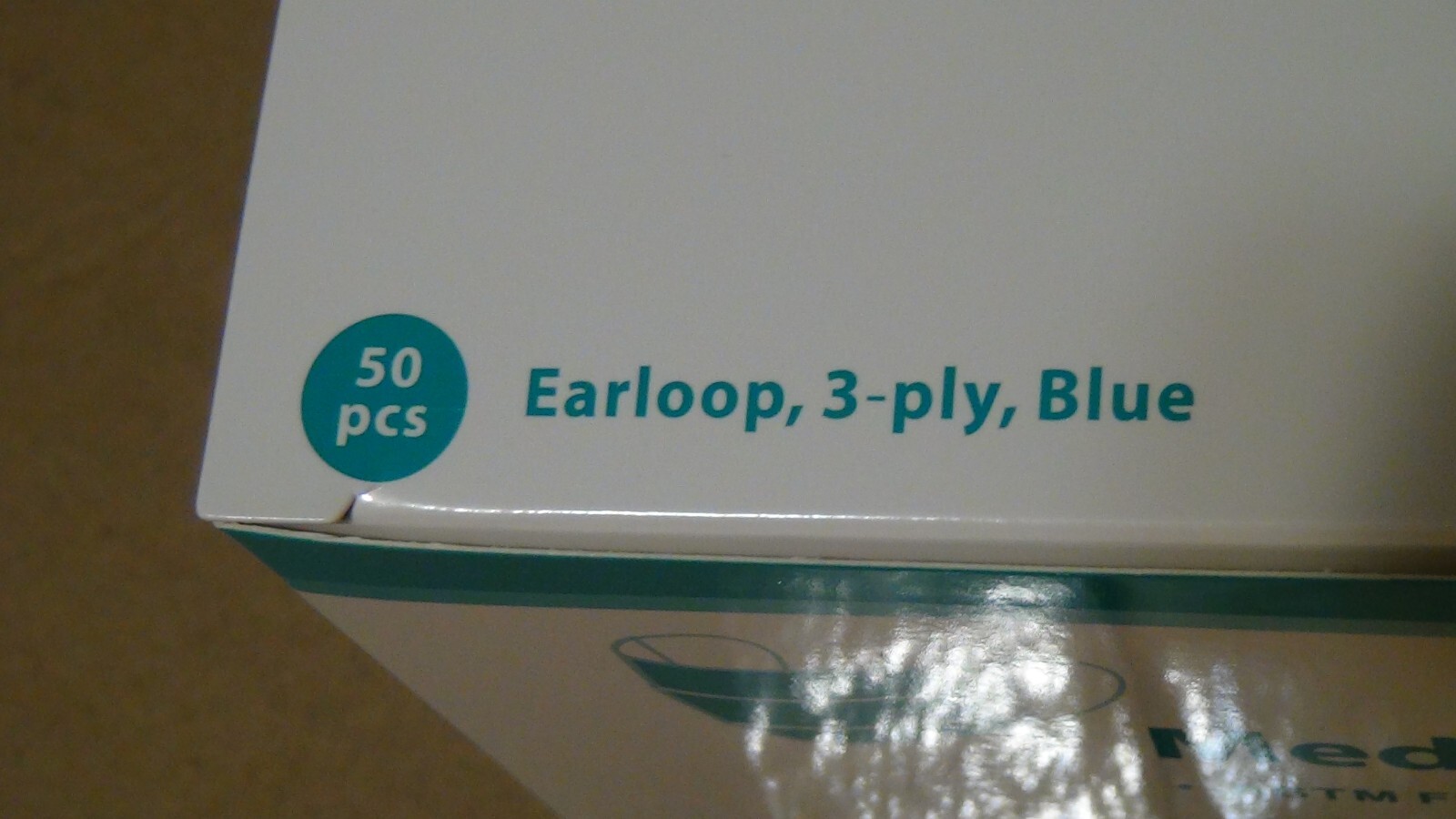 50 Pcs Disposable 3 Ply Medical Ear-Loop Face Masks ASTM Level 1 Blue