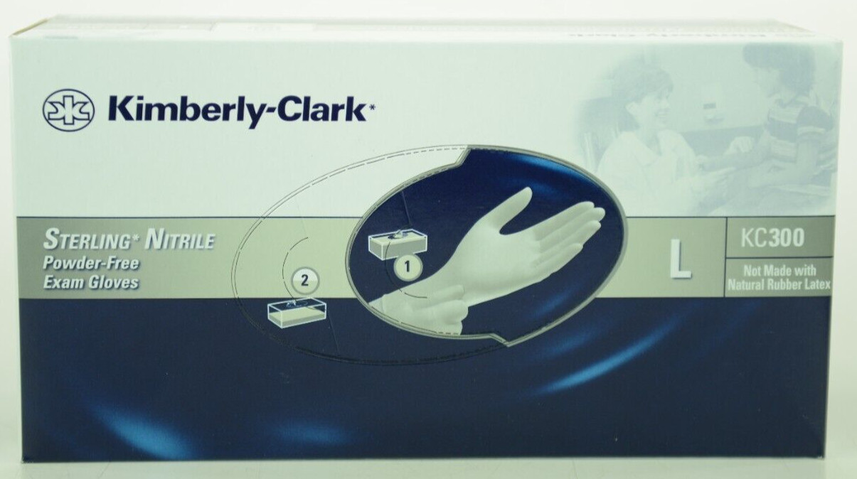 200 Large Nitrile Exam Gloves – Kimberly-Clark KC300 Sterling – 50708