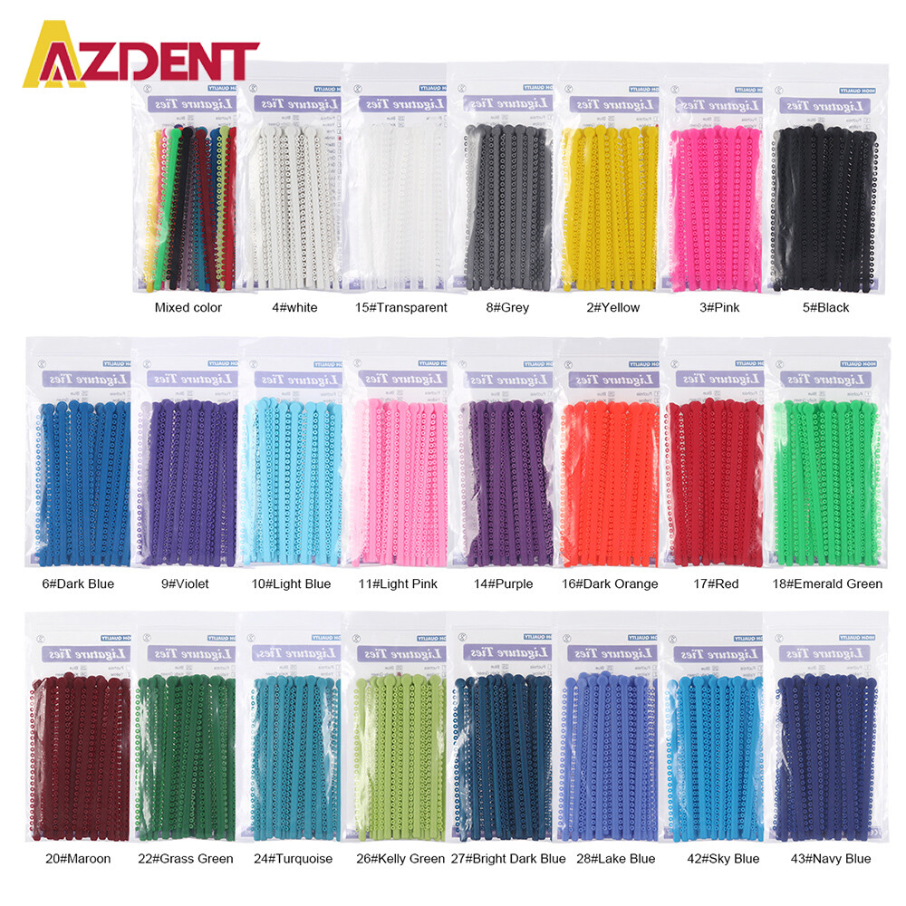 1000Pcs/Pack AZDENT Dental Orthodontic Ligature Ties Braces Elastic Rubber Bands