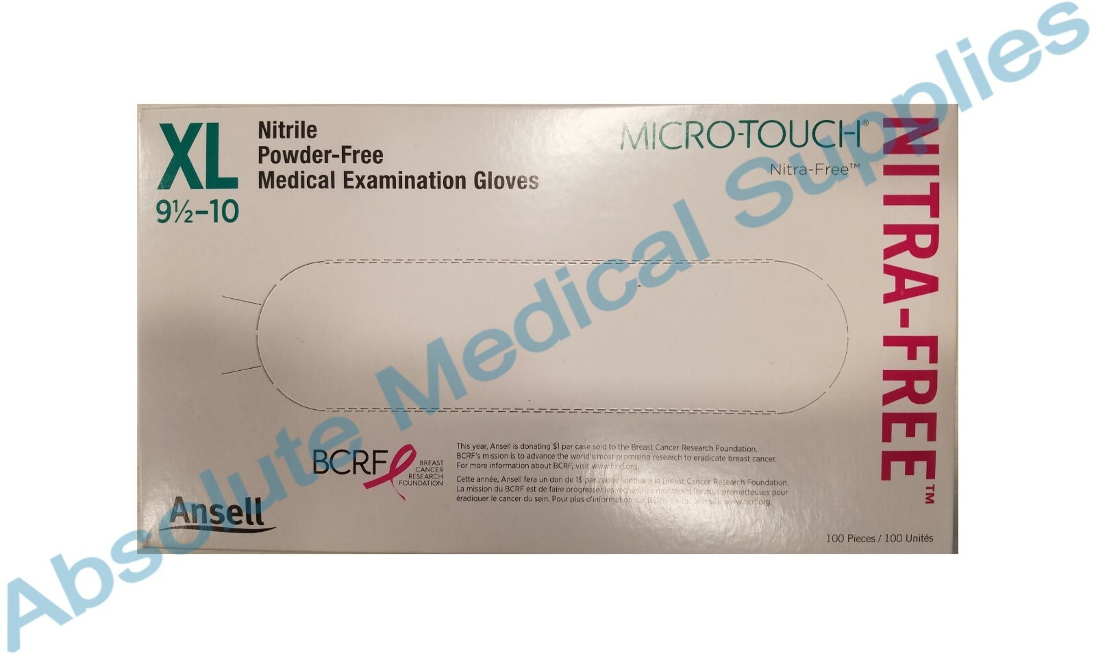 *100-Gloves* Micro-Touch Nitra-Free Powder-Free Nitrile X-Large 6034514