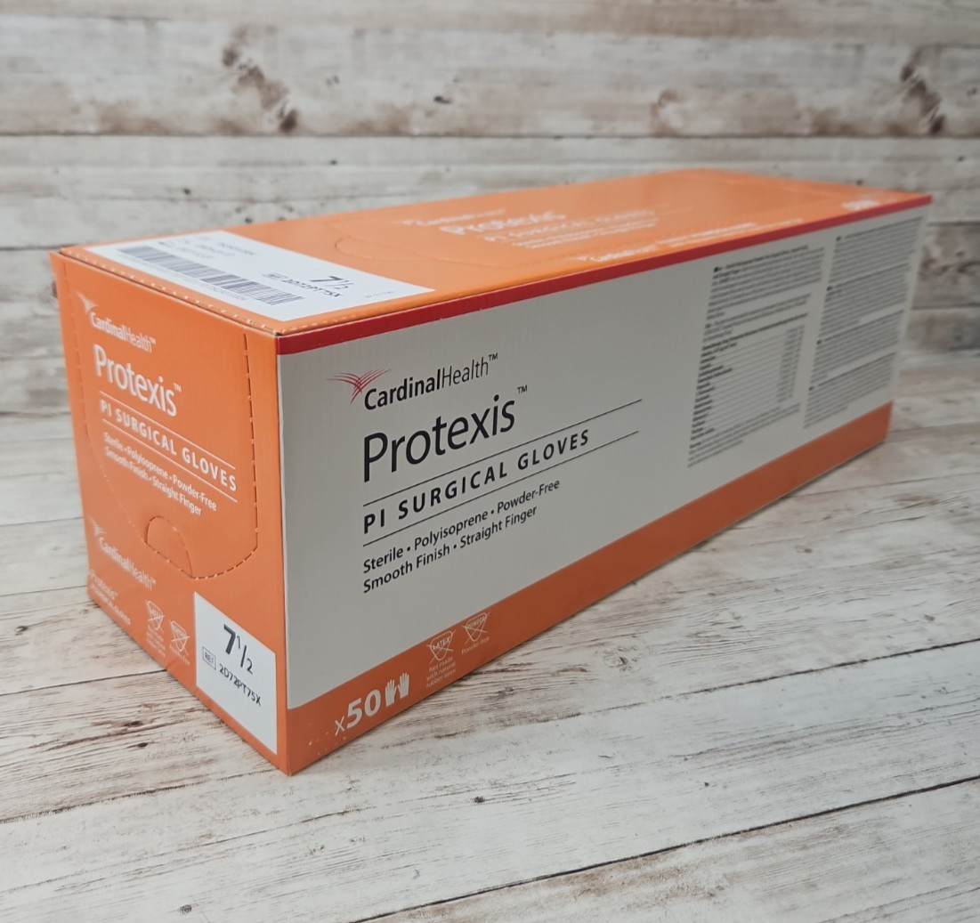 Protexis PI Surgical Gloves *1 Box 50 Pair* Cardinal Size: 7.5 Exp: 11/27
