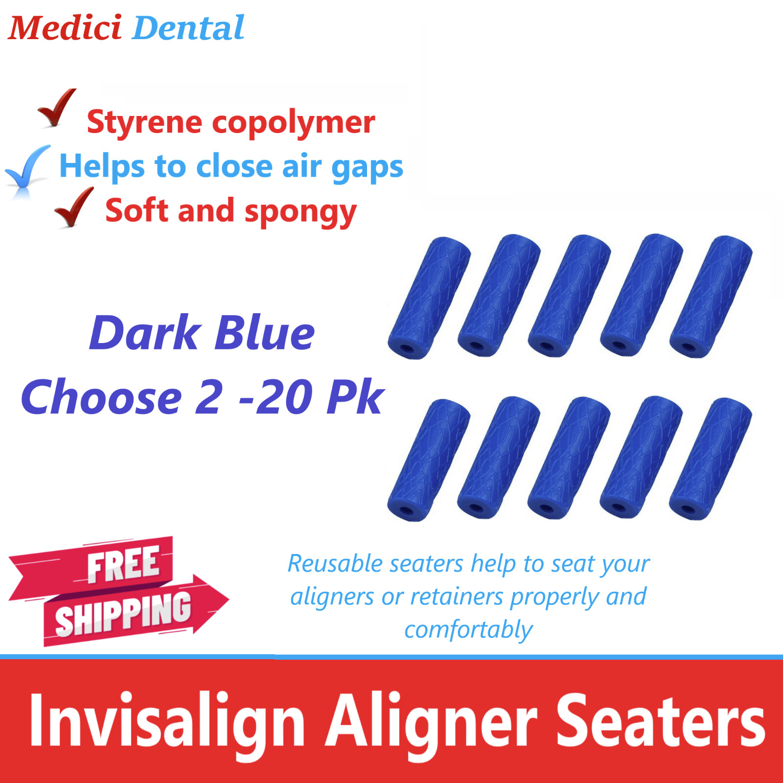 Aligner Chewie Mouth Props Aligner Tray Seaters for Invisalign Trays Teeth Chew