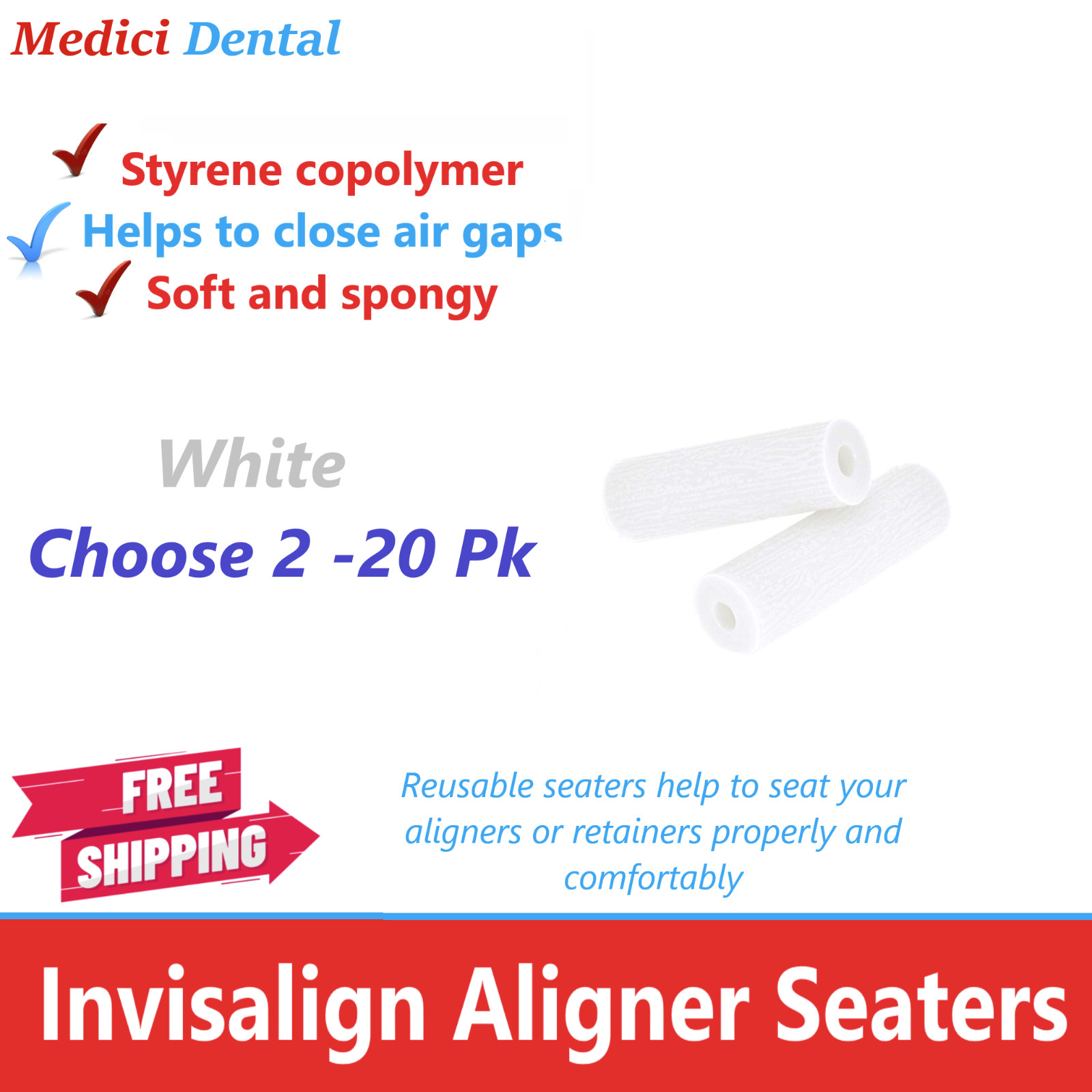 Aligner Chewie Mouth Props Aligner Tray Seaters for Invisalign Trays Teeth Chew