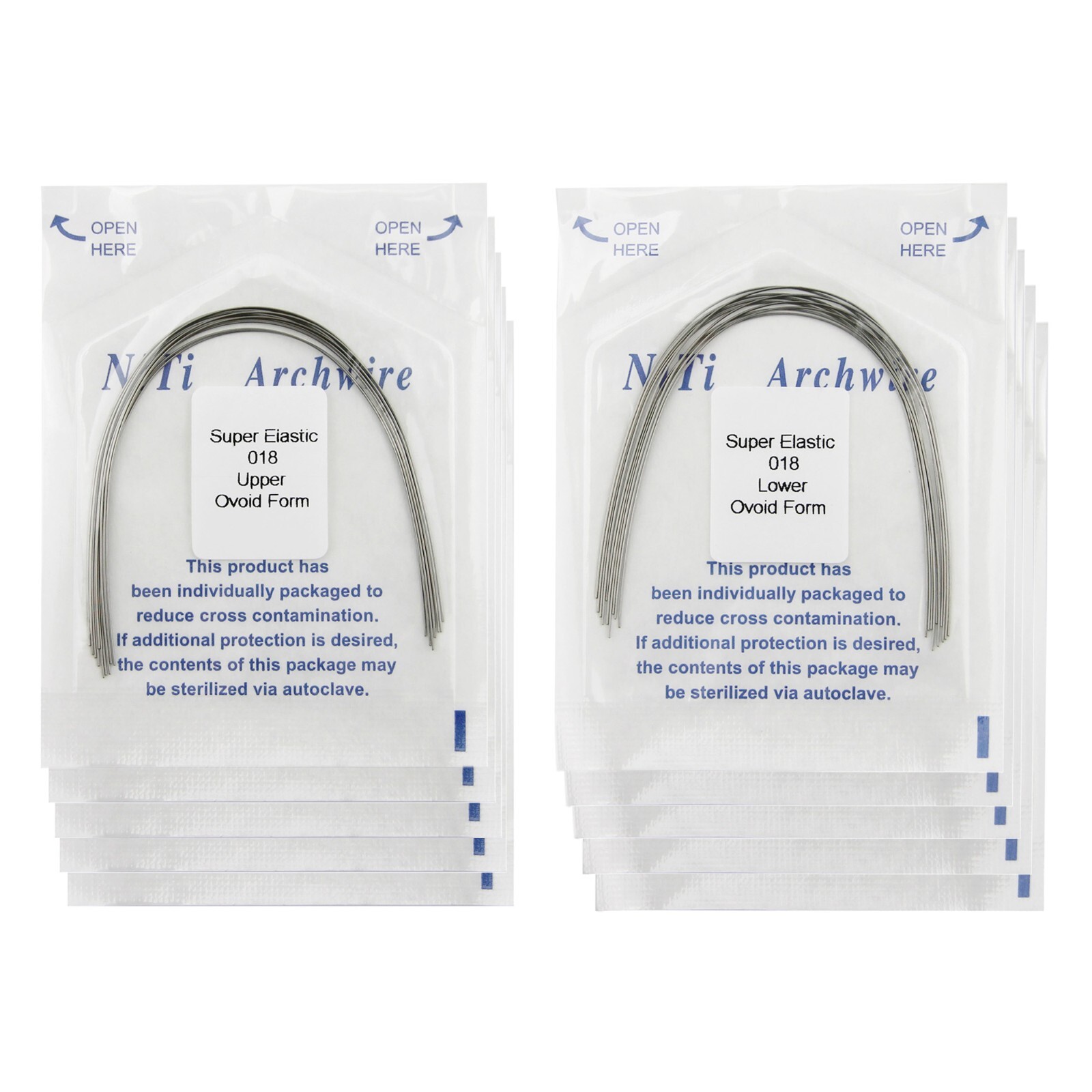100pcs Dental Orthodontic Arch Wire Niti Round Rectangular Ovoid Super Elastic