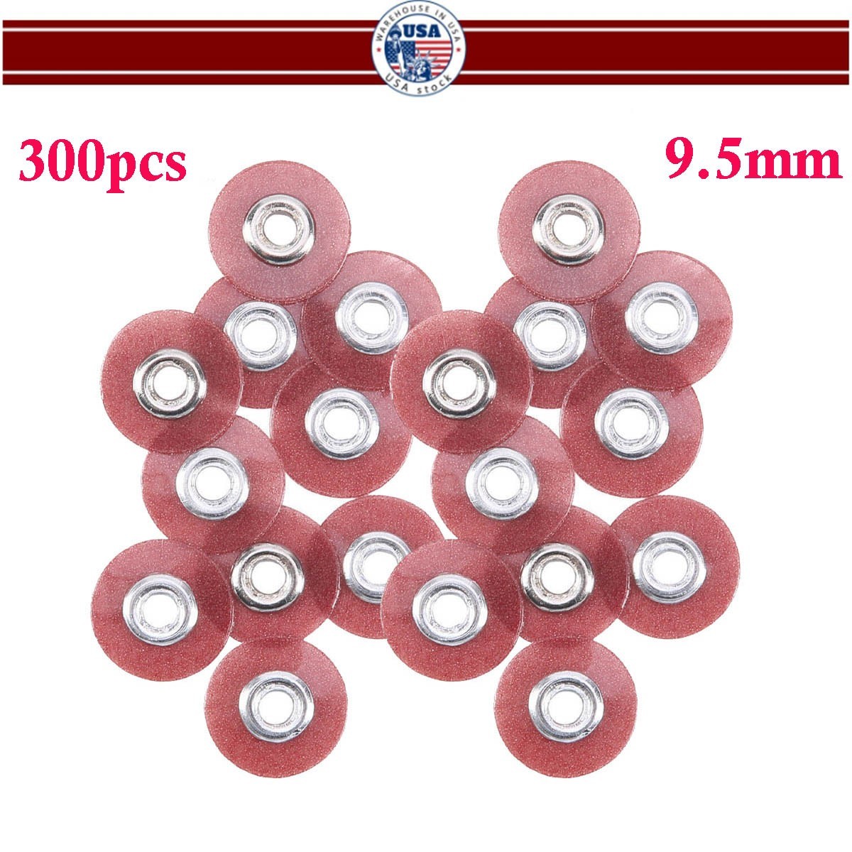 300PCS Dental SOFLEX Coarse Composite Finishing Polishing Discs 9.5mm