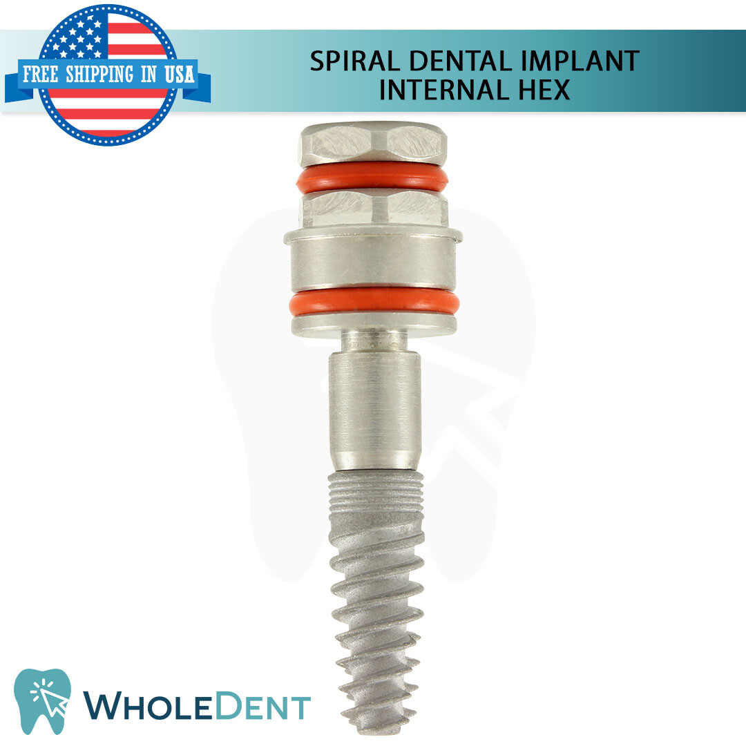 X1 Dental Spiral Int Hex 2.42mm Titanium Sterile Anodized Full Set