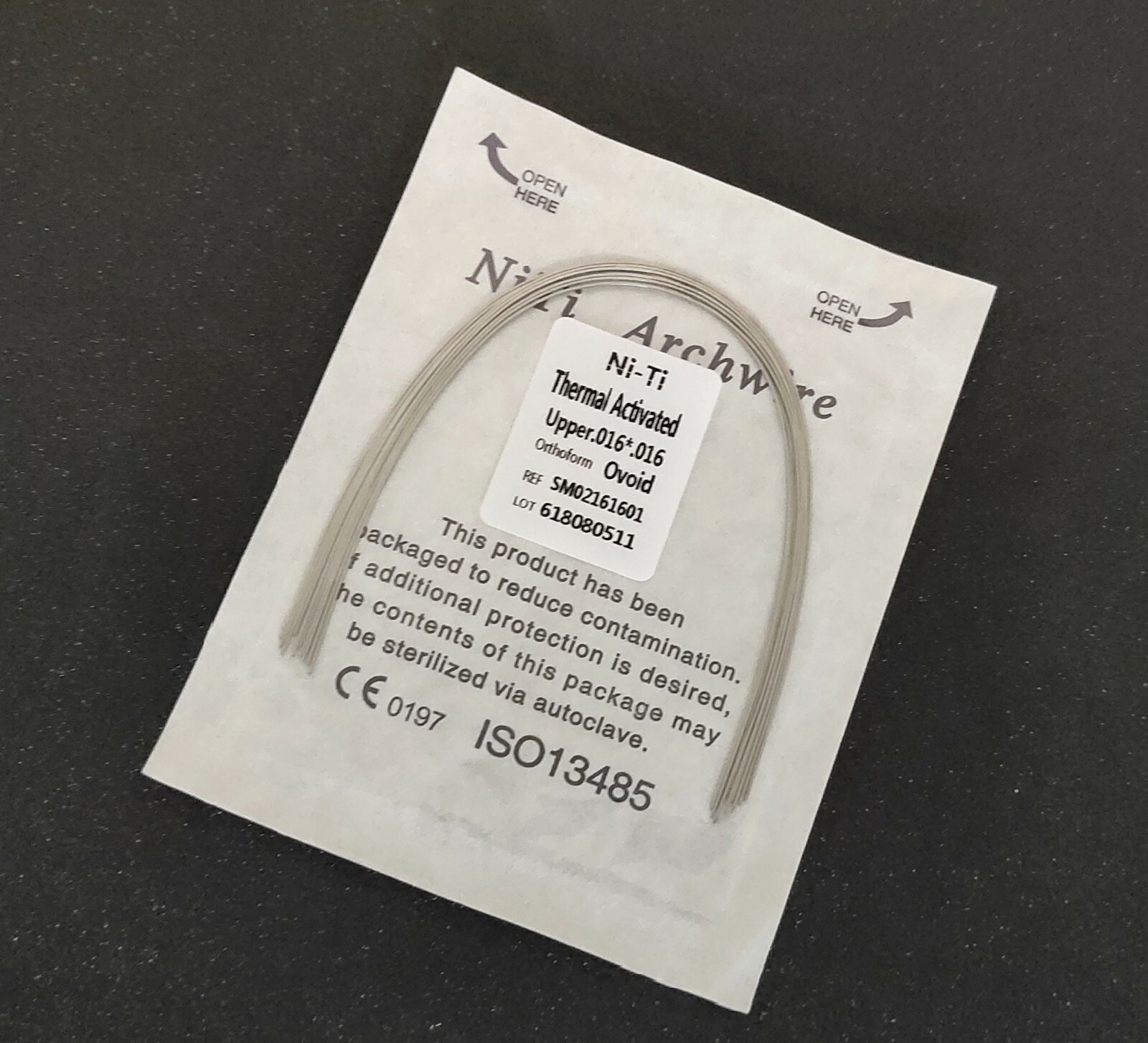 100 Packs Dental Thermal Activated NITI Arch Wire Rectangular Dental Bows Ovoid