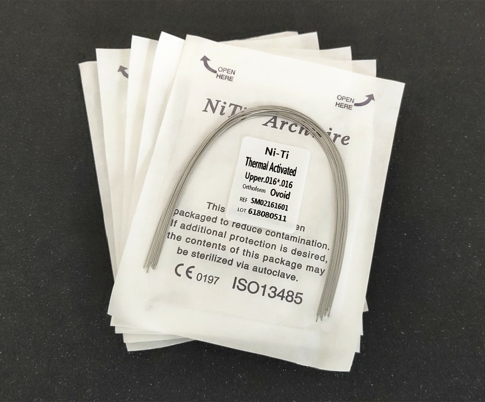 100 Packs Dental Thermal Activated NITI Arch Wire Rectangular Dental Bows Ovoid