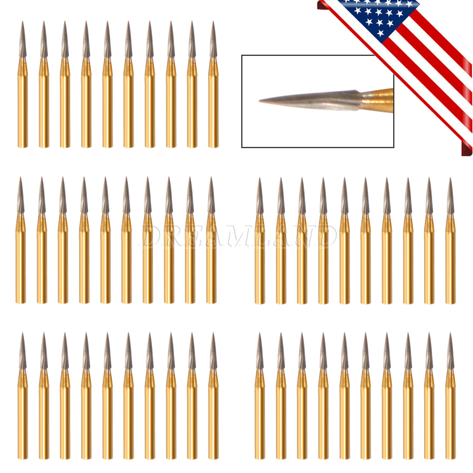 Dental FG7901 Carbide Burs 12-BLADE TRIMMING & FINISHING CARBIDE Made in China