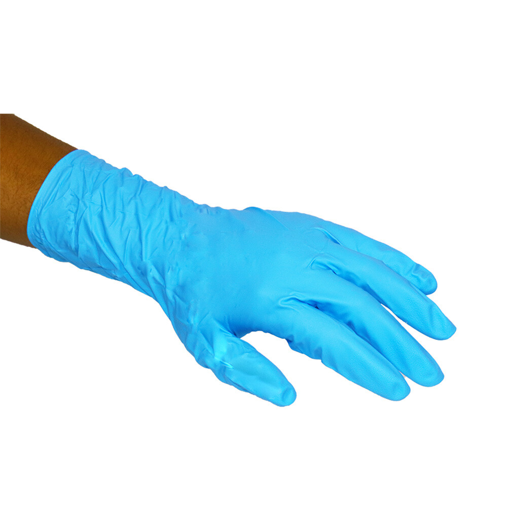 8 MIL Textured Blue Nitrile Exam Powder-Free Gloves Non Vinyl 1000 Pieces, Large
