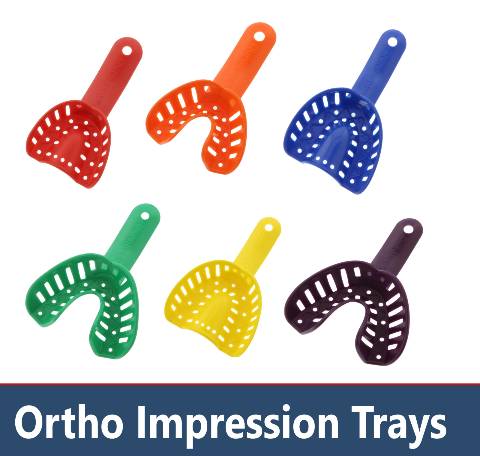 Dental Ortho Impression Trays Perforated Disposable For Child/Pedo Adult 12/Bag