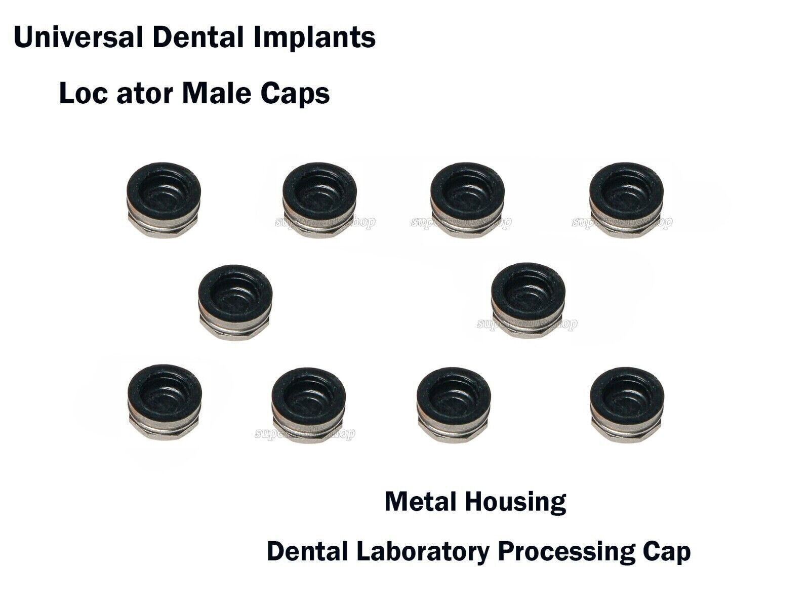 10 Pcs Dental Strong Implant Retentive Caps Inserts Used for Locat0r Abutments