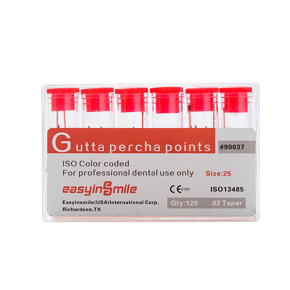 Endodontic Gutta Percha Points Dental Endo Root Canal .02/.04/.06 Taper 60/120pc