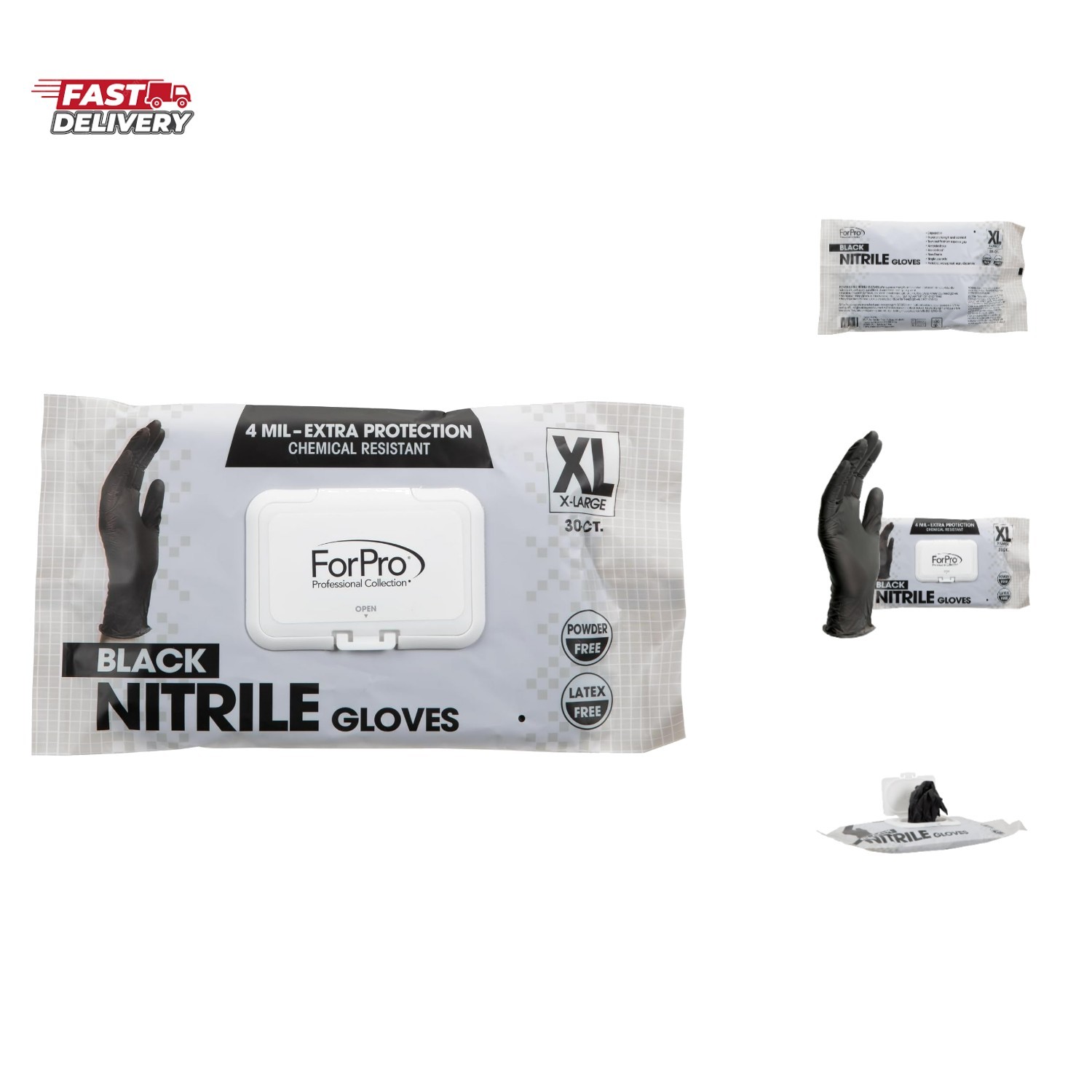 Disposable Nitrile Gloves, Chemical Resistant, Powder-Free, Latex-Free, Non-S…