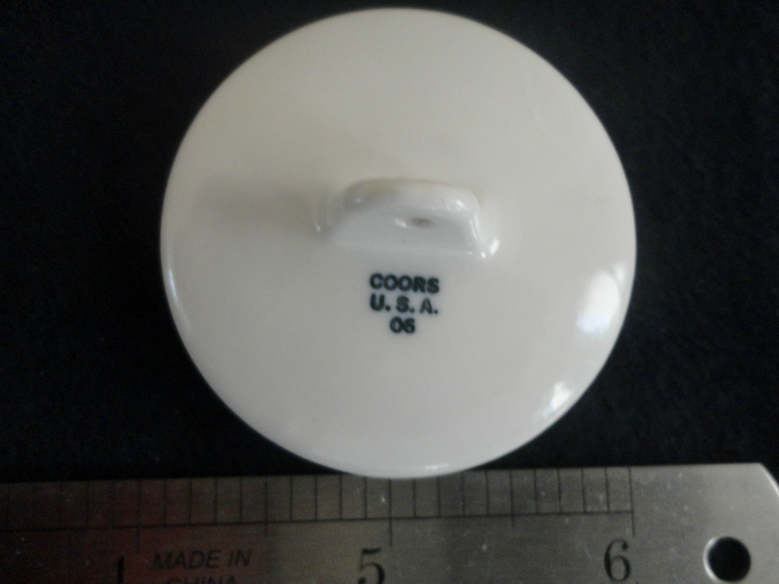 Pair of Coors U.S.A. Size 06 Porcelain Crucible Lids No.:6