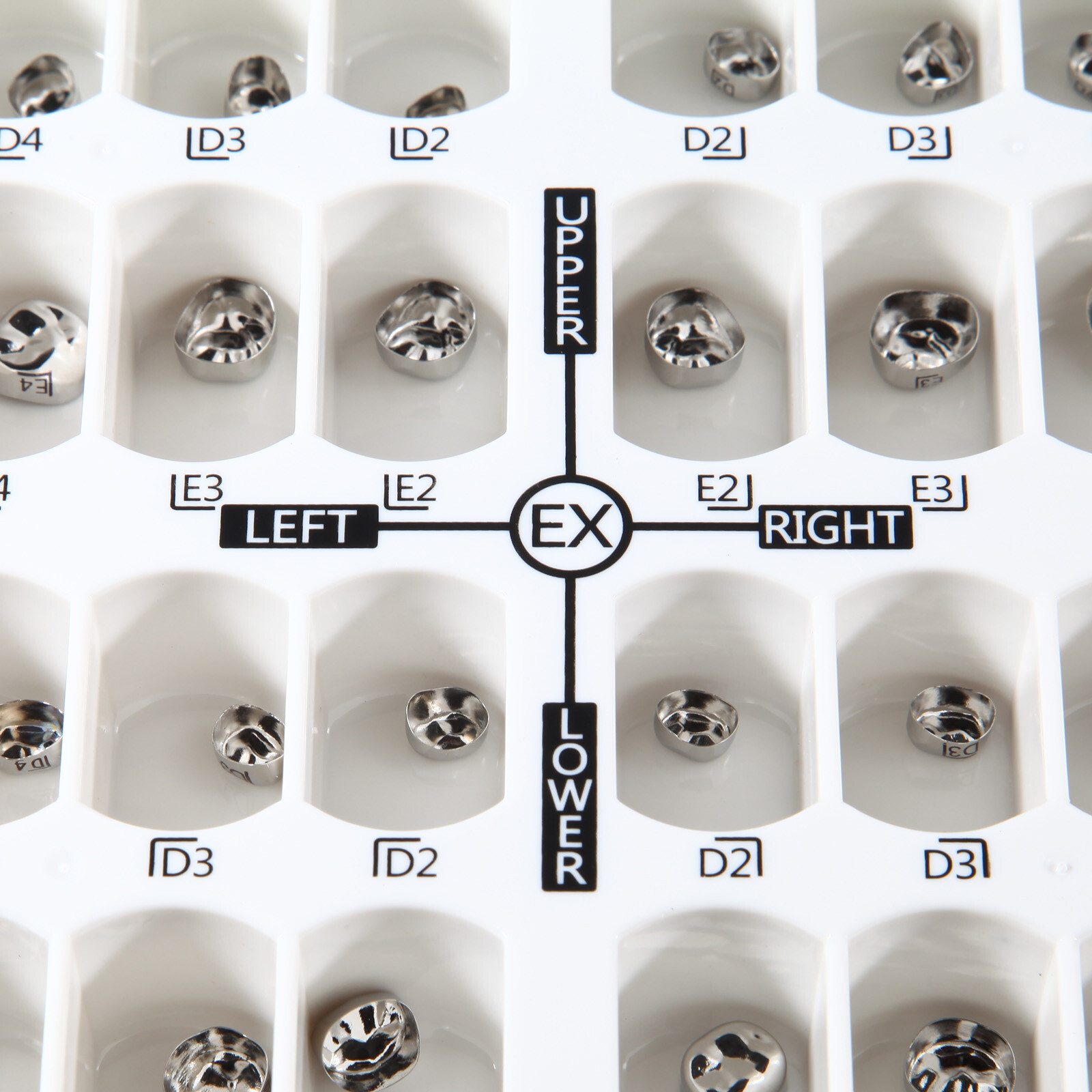 48 ASSORTED PRIMARY MOLAR STAINLESS STEEL CROWNS – COMPLETE KIT