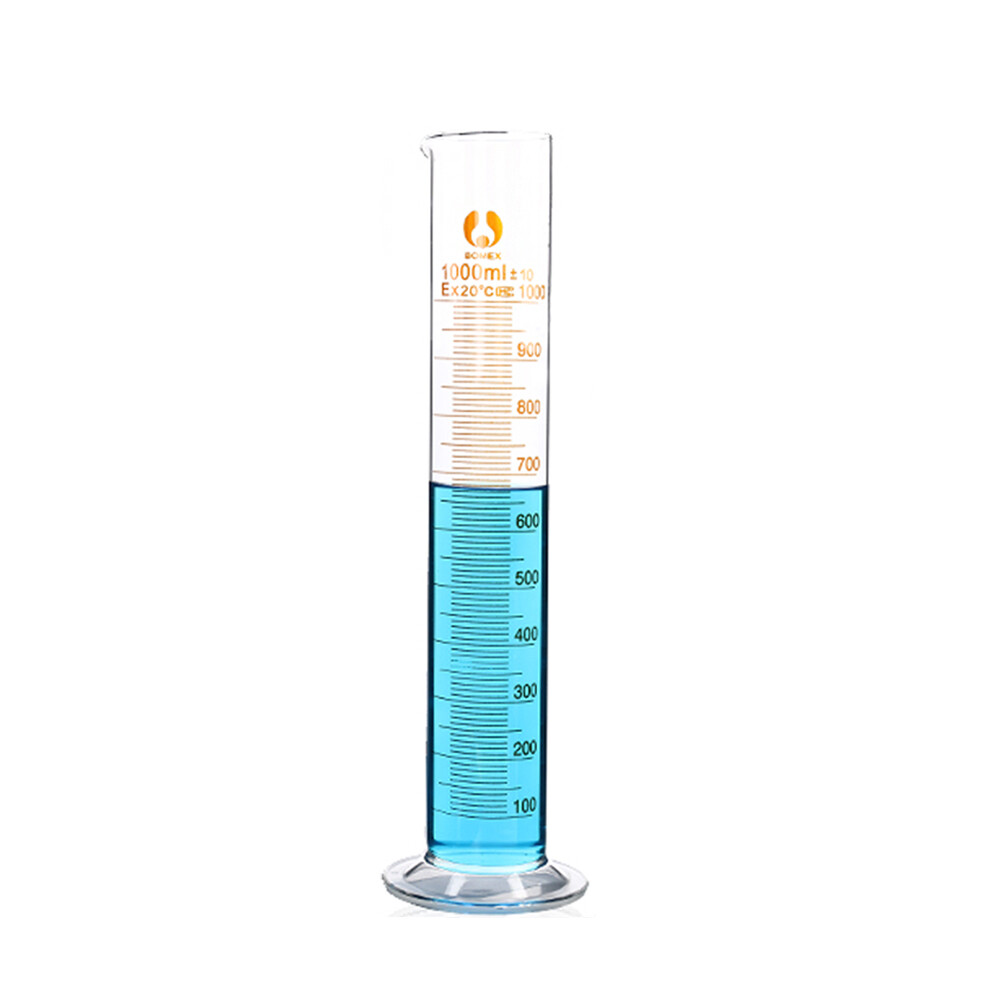 10/25/50/100/250/500/1000mlGraduated Glass Cylinder Test Jar Set For Lab Works