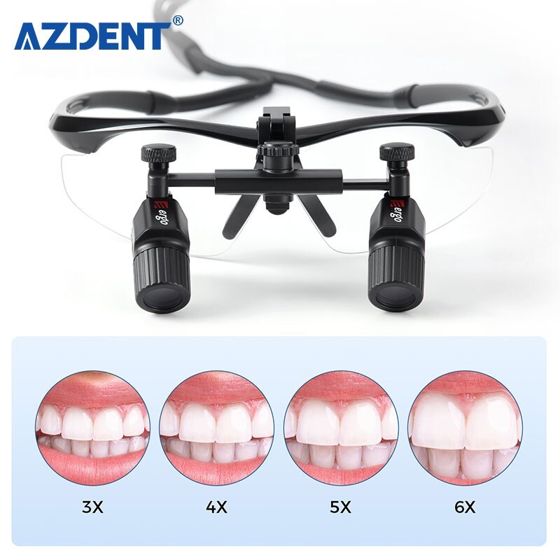 Dental 5W LED Wireless Headlight Medical Loupes 3X-6X Ergo Binocular Loupes