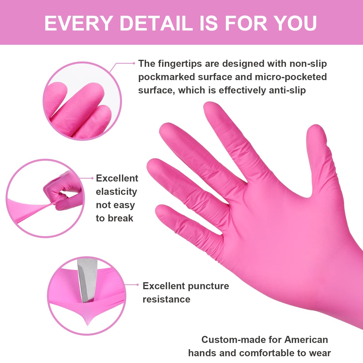 FINITEX Nitrile Disposable Gloves, 100ct, 3.5mil, 9in, Small, Powder~Free