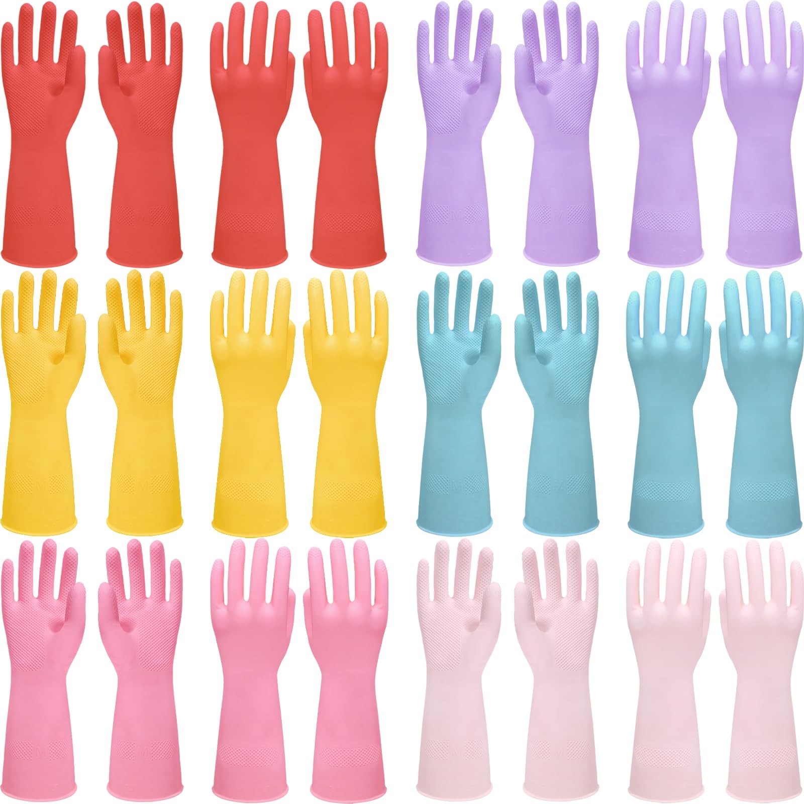 12 Pairs Cleaning Gloves for Dishwashing Reusable Kitchen Gloves for Washing …