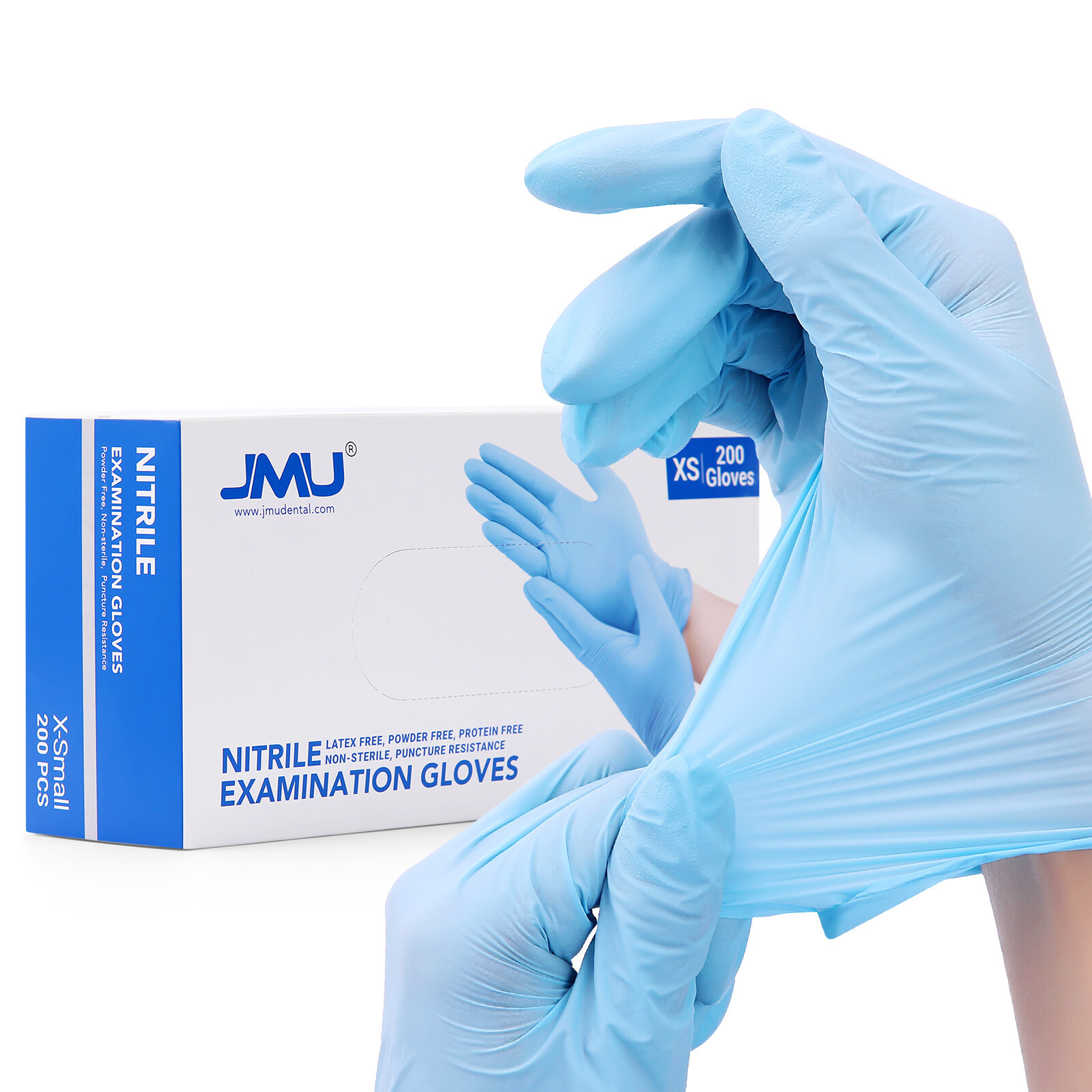 2000pcs Blue Nitrile Disposable Medical Exam Cleaning Gloves Powder Latex Free