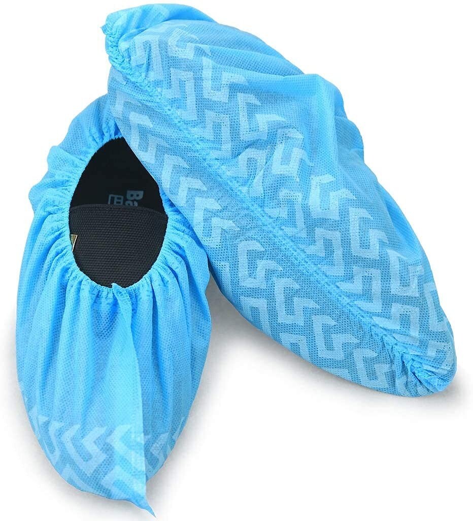 Case of 1000 Disposable Blue Polypropylene Shoe Cover with Tread XL Size