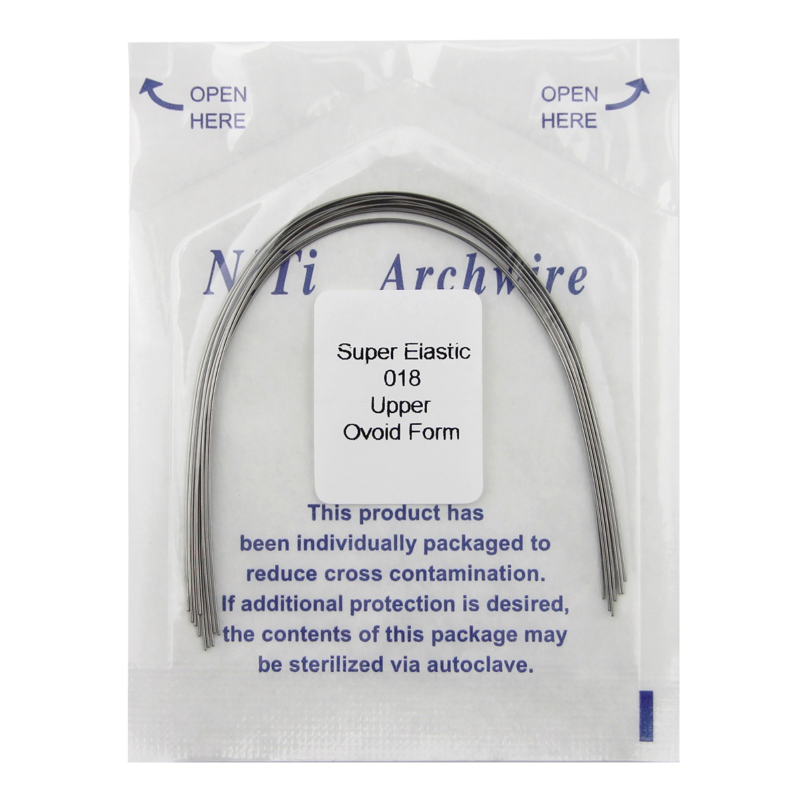 Orthodontic Arch Wire NiTi Stainless Steel Round Rectangular Natural Ovoid Form