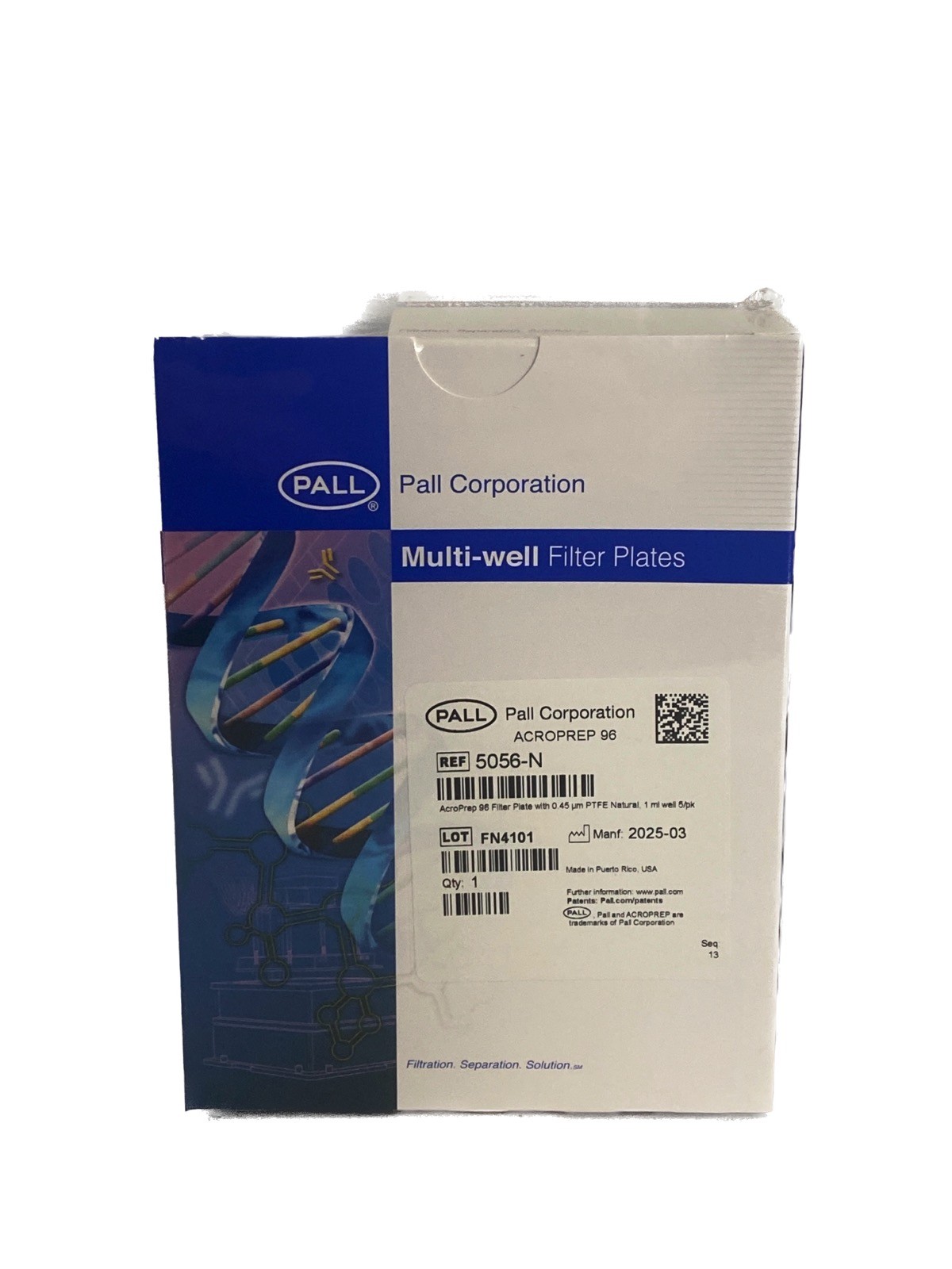 (5) CYTIVA PALL AcroPrep Advance 96-Well Solvent Filtration Filter Plates 5056-N