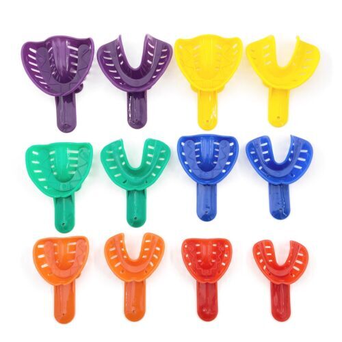 Dental Impression Tray Plastic 6 Sizes Autoclavable L/M/S Adult/Child U/L