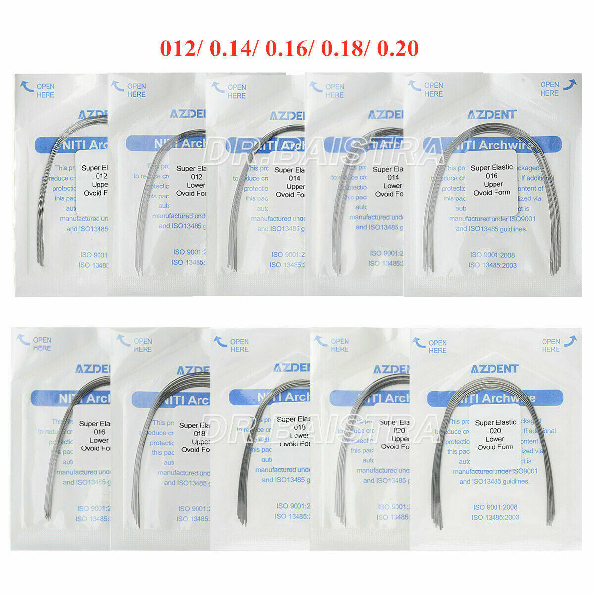AZDENT Dental Orthodontic Arch Wire Heat Thermal Activated /Niti/Stainless Steel