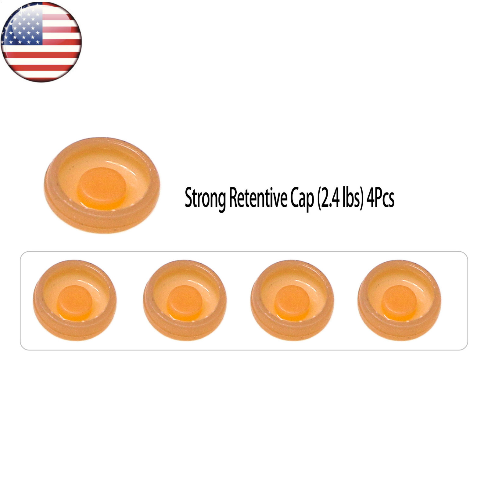 US Overdenture Locator Abutment 2.4 lbs Removable Retentive Male Caps 4pcs